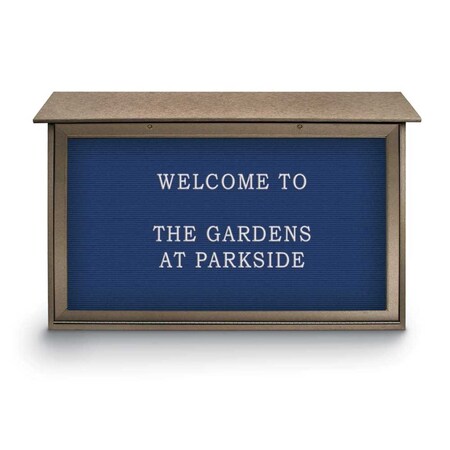 United Visual Products Indoor Enclosed Combo Board, 48"x36", White Frame/Burgundy & Cobalt UVCB4836W-BURGUN-COBACC